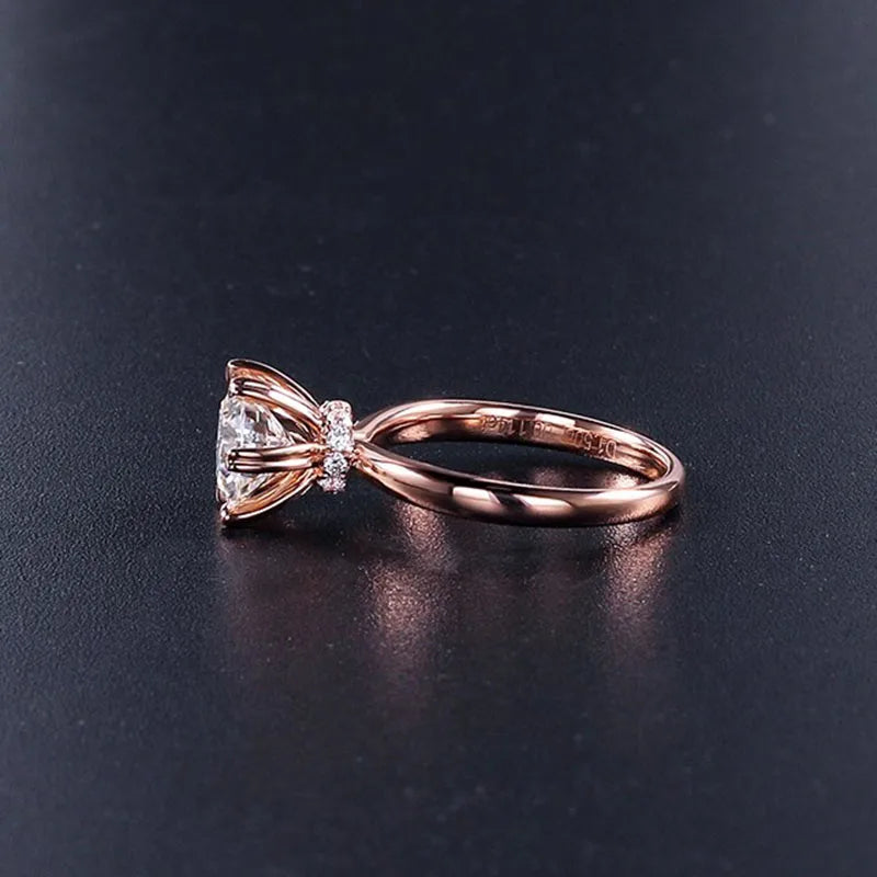The Rose Gold Romance - 1ct D VS1 IGI Lab Grown Diamond Ring in 14K Rose Gold