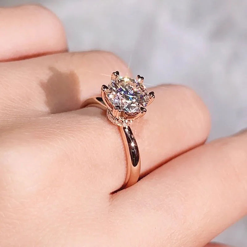 The Rose Gold Romance - 1ct D VS1 IGI Lab Grown Diamond Ring in 14K Rose Gold