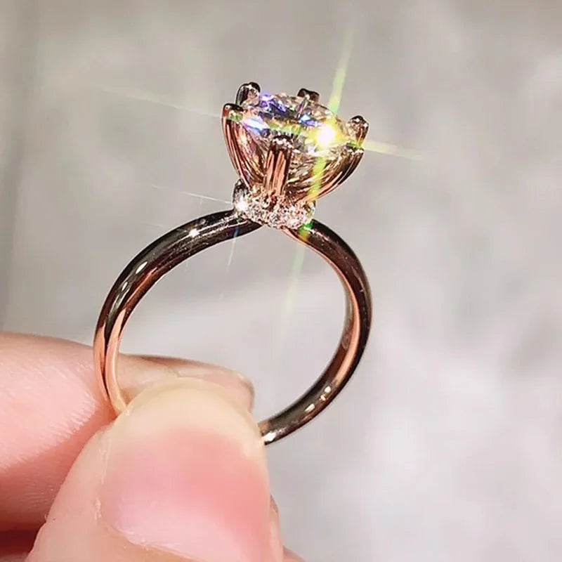 The Rose Gold Romance - 1ct D VS1 IGI Lab Grown Diamond Ring in 14K Rose Gold