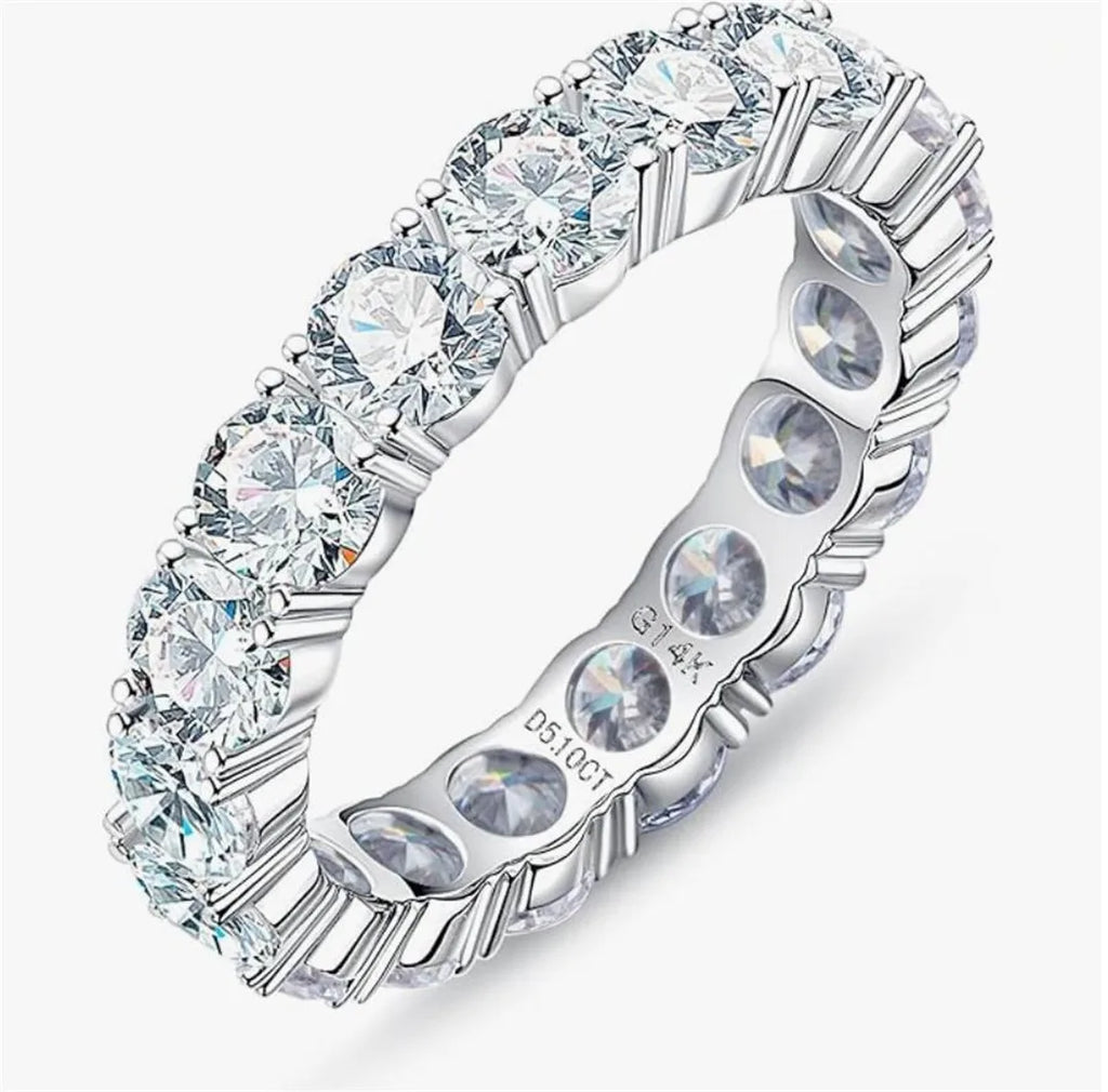 The Eternity Band - 4.5-5ct Lab Grown Diamond Eternity Ring in 14K Gold