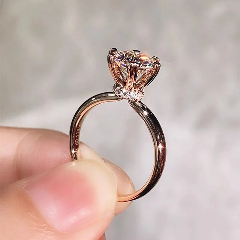 The Rose Gold Romance - 1ct D VS1 IGI Lab Grown Diamond Ring in 14K Rose Gold