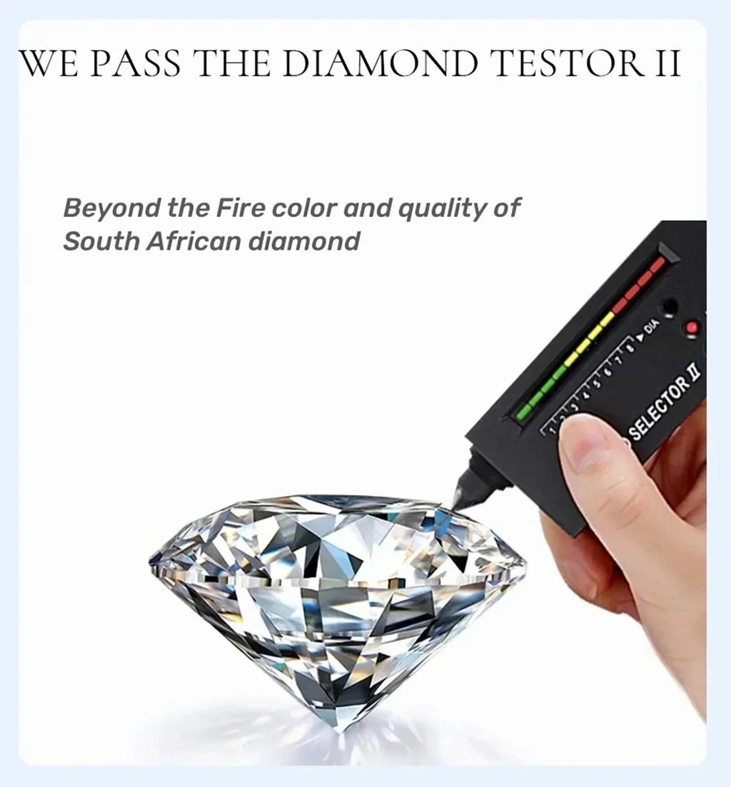 Platinum Pt950 Luxury Rings for Women 0.5/1/2 Carat Moissanite Diamond Ring 18K White Gold Classic Four Claws Wedding Jewelry