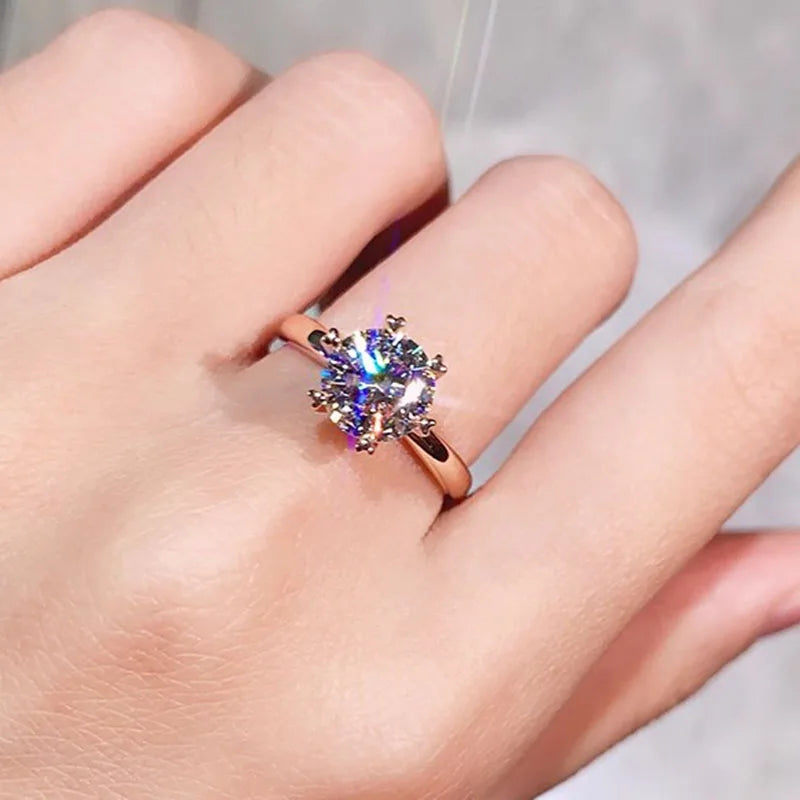 The Rose Gold Romance - 1ct D VS1 IGI Lab Grown Diamond Ring in 14K Rose Gold